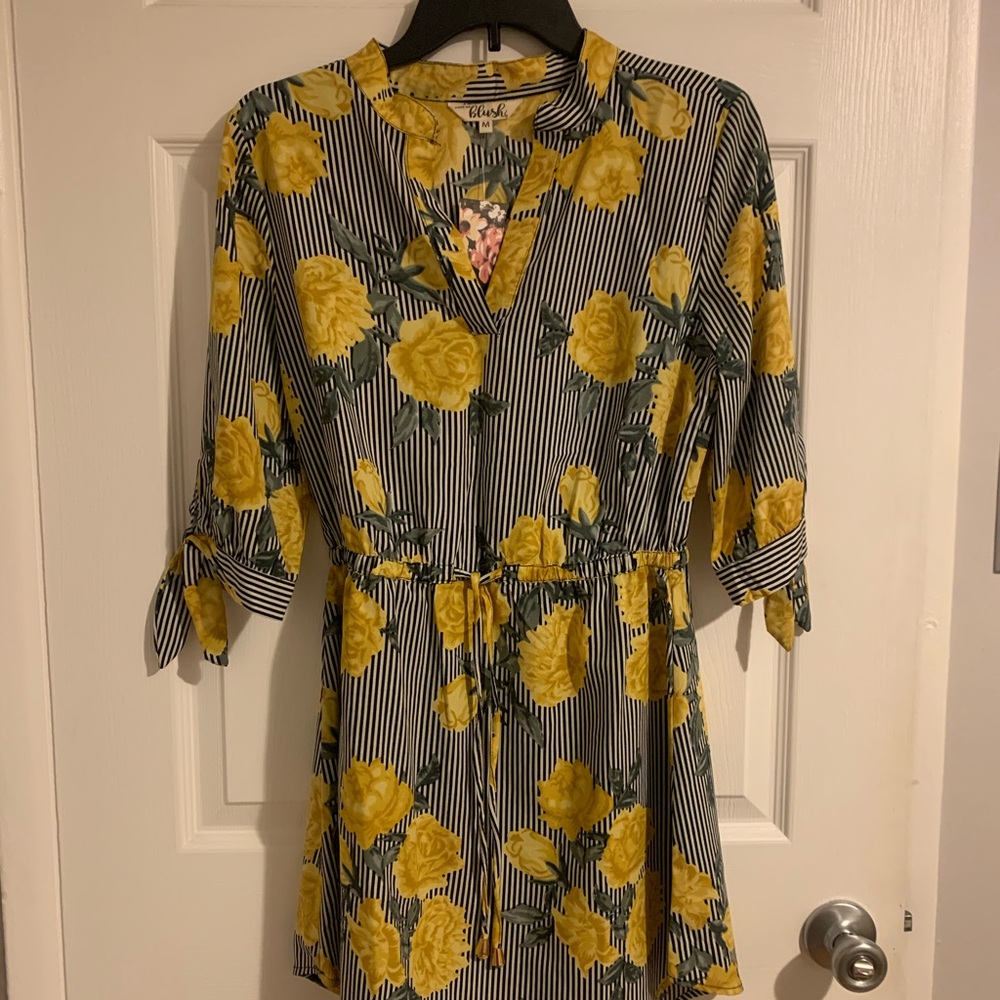 Yellow floral dress